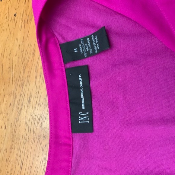 Inc. hot pink womans short sleeve blouse - Picture 2 of 2